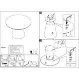 Stół okrągły Angel 120cm szary marmur - Signal | Elegancki design