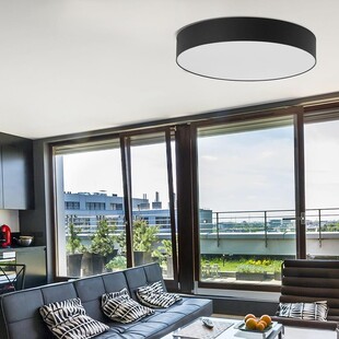 Plafon okrągły z abażurem Rondo 80 Czarny marki TK Lighting