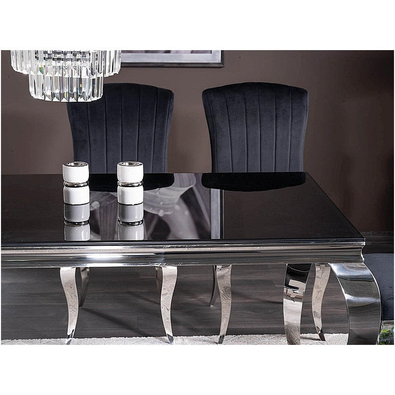 Stół szklany glamour Prince 150x90 Signal - Elegancki design