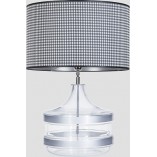 Lampy na komodę| Lampa stołowa szklana z abażurem Baden Baden szara 4Concept