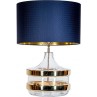 Lampy na komodę| Lampa stołowa szklana z abażurem Baden Baden niebieska 4Concept