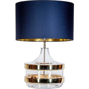 Lampa stołowa szklana niebieska Baden Baden | 4Concept