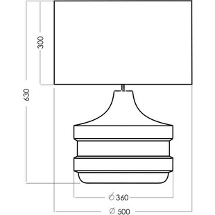 Lampa stołowa szklana niebieska Baden Baden | 4Concept