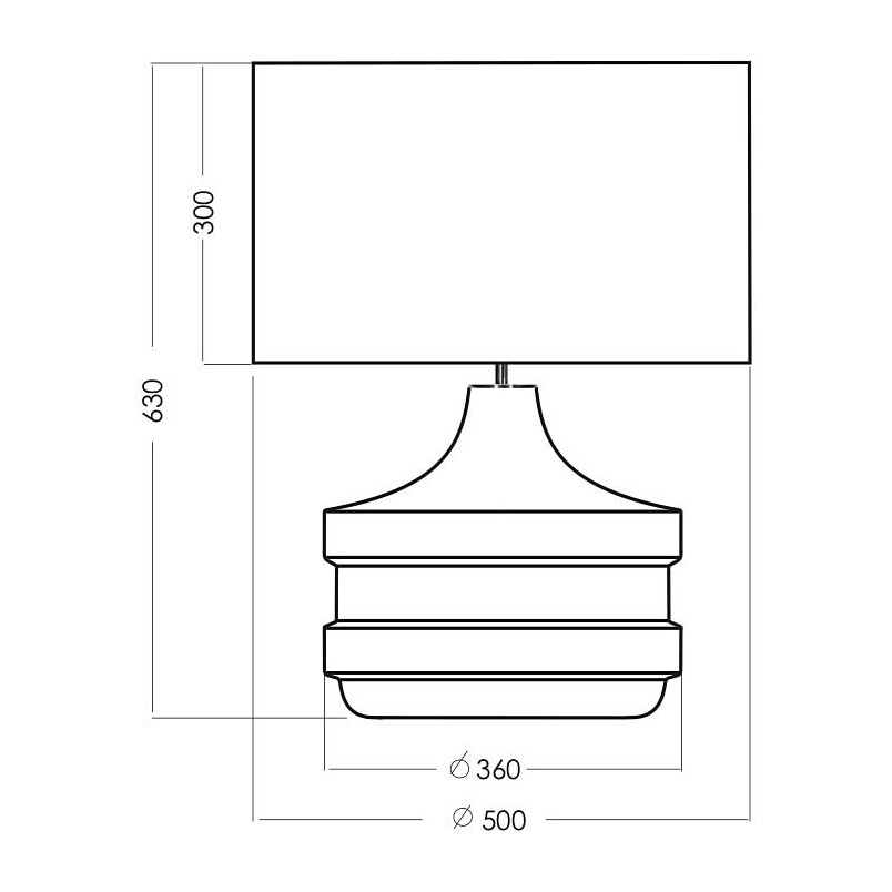 Lampa stołowa szklana niebieska Baden Baden | 4Concept
