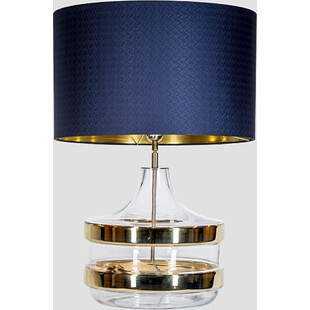 Lampa stołowa szklana niebieska Baden Baden | 4Concept