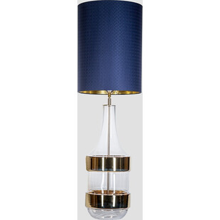 Lampa stołowa szklana Biaritz | Niebieski abażur | 4Concept