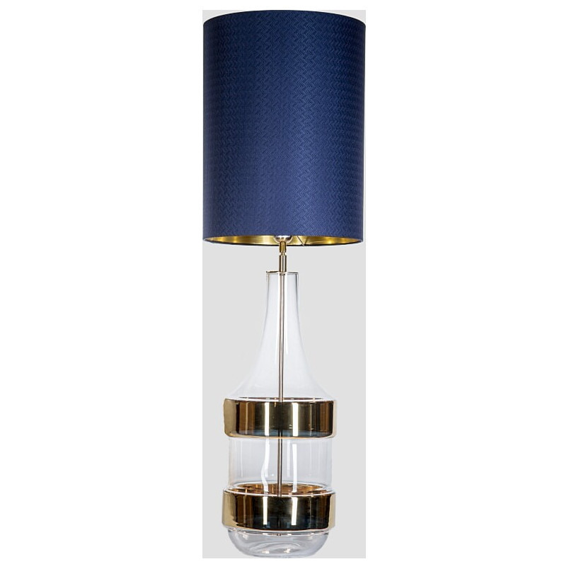 Lampa stołowa szklana Biaritz | Niebieski abażur | 4Concept