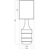 Lampa stołowa szklana Biaritz | Niebieski abażur | 4Concept