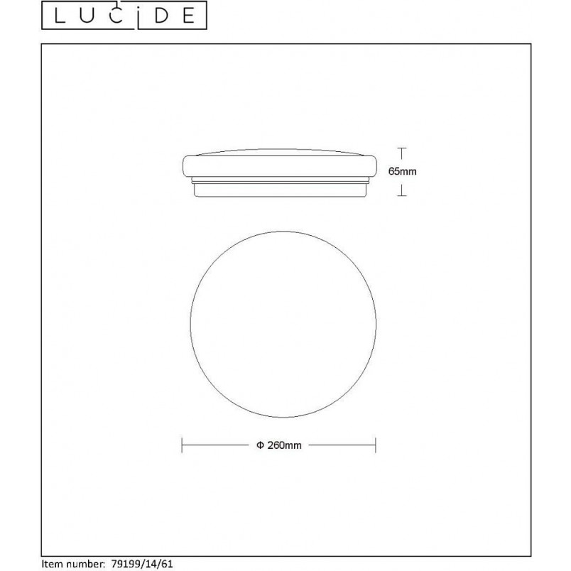 Plafon sufitowy LED Otis 26cm biały | Lucide