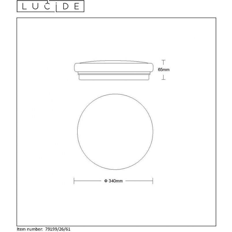 Plafon LED Okrągły Otis 34cm - Lucide | Oświetlenie