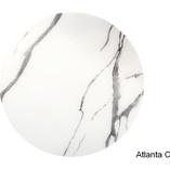 Stoliki okrągłe Atlanta Signal | Biały marmur, czarny stelaż