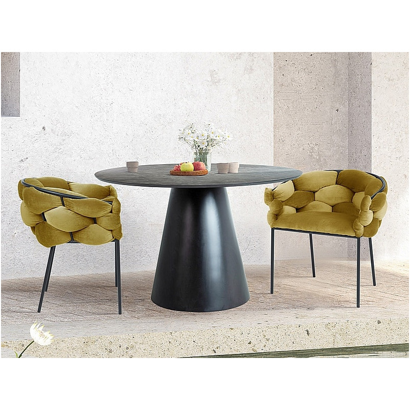Stół okrągły Angel 120cm szary marmur - Signal | Elegancki design