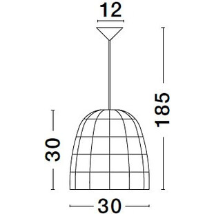 Lampa wisząca rattanowa boho Saparua II 30cm | Decolab24