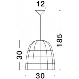 Lampa wisząca rattanowa boho Saparua II 30cm | Decolab24
