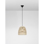 Lampa wisząca rattanowa boho Saparua II 30cm | Decolab24