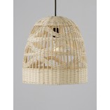 Lampa wisząca rattanowa boho Saparua II 30cm | Decolab24