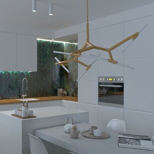 Lampa Sticks Złota | Designerska Lampa Wisząca | Step Design