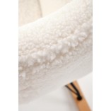 Fotel bujany Halmar Liberto - Bouclé kremowy/czarny | Komfort i styl