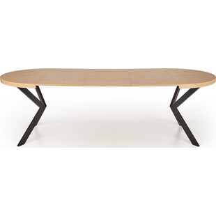 Stół rozkładany okrągły loft Peroni 100cm dąb/czarny | Halmar