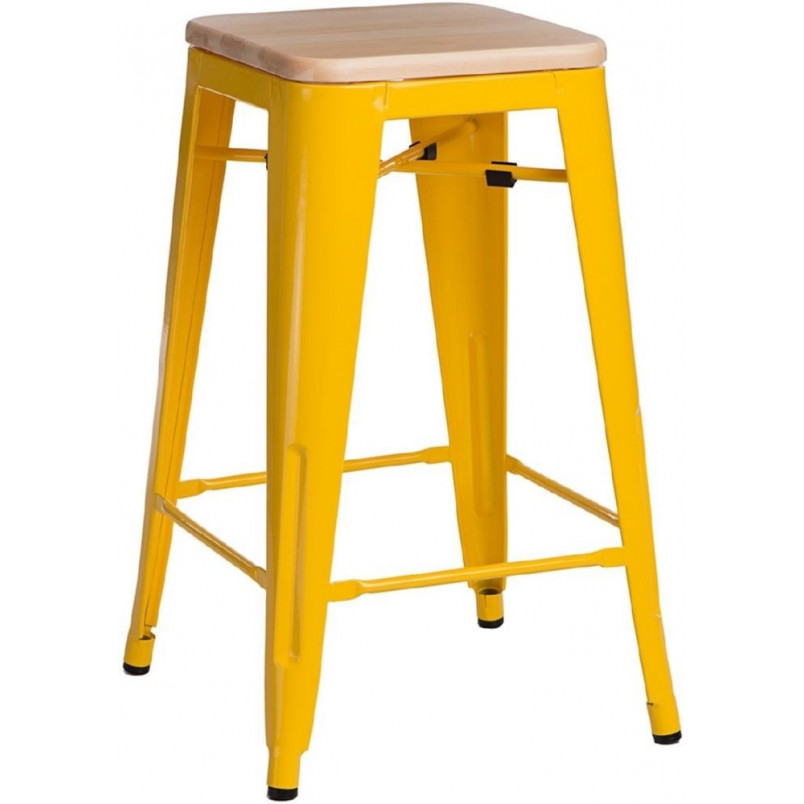 Hoker Paris Wood | Drewno sosna / Żółty | D2.Design