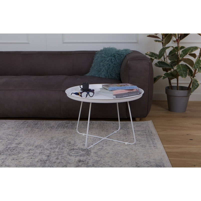 Stolik metalowy Rod 63cm biały Nordifra - Elegancki design