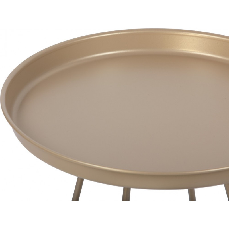 Stolik metalowy Rod Nordifra - Złoty, 43cm | Elegancki design