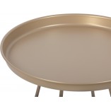 Stolik metalowy Rod Nordifra - Złoty, 43cm | Elegancki design