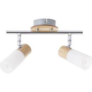 Lampa sufitowa Babsan II - drewno jasne/biały | Brilliant