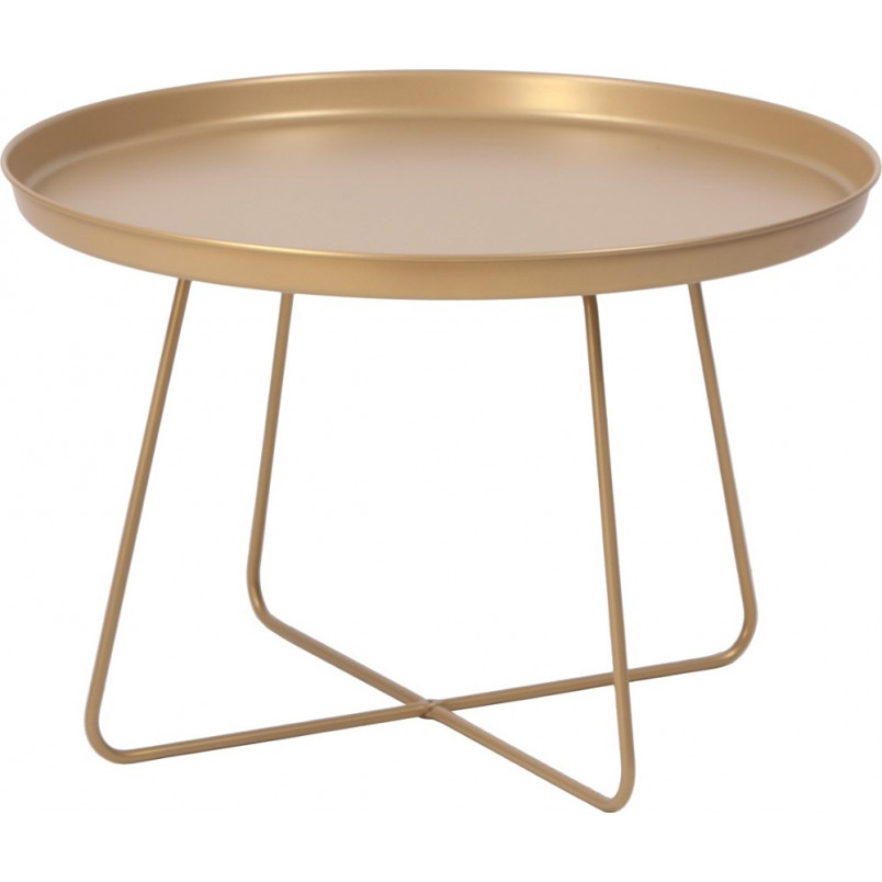 Stolik metalowy Rod Nordifra - Złoty, 63cm | Elegancki design
