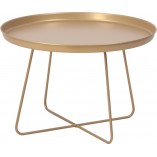 Stolik metalowy Rod Nordifra - Złoty, 63cm | Elegancki design
