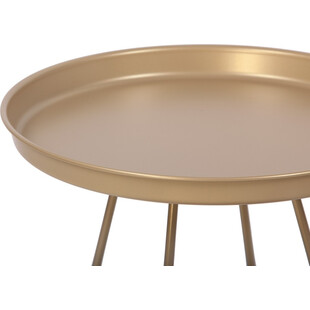 Stolik metalowy Rod Nordifra - Złoty, 63cm | Elegancki design