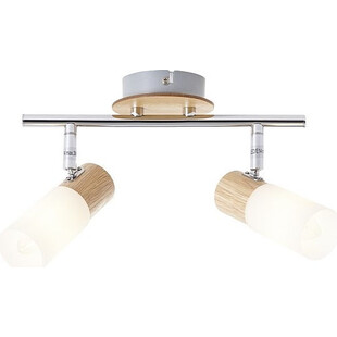 Lampa sufitowa Babsan II - drewno jasne/biały | Brilliant