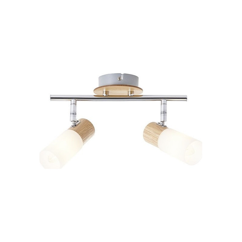 Lampa sufitowa Babsan II - drewno jasne/biały | Brilliant