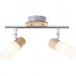 Lampa sufitowa Babsan II - drewno jasne/biały | Brilliant