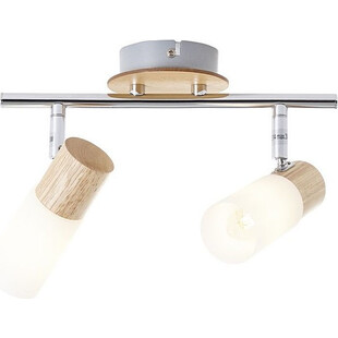 Lampa sufitowa Babsan II - drewno jasne/biały | Brilliant