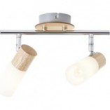 Lampa sufitowa Babsan II - drewno jasne/biały | Brilliant