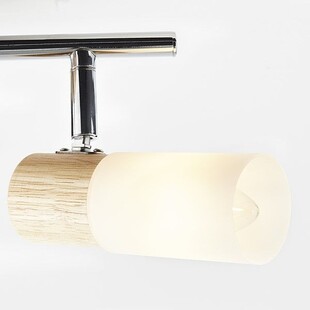 Lampa sufitowa Babsan II - drewno jasne/biały | Brilliant