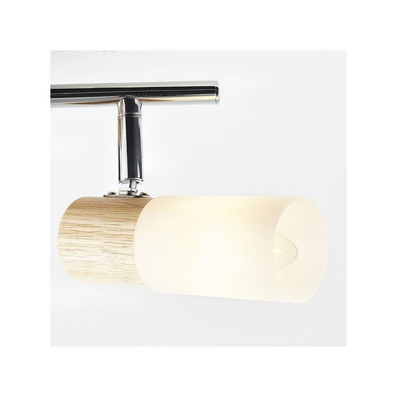 Lampa sufitowa Babsan II - drewno jasne/biały | Brilliant
