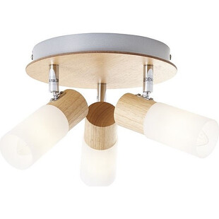 Lampa sufitowa Babsan III | Jasne drewno, 3 źródła światła - Brilliant