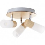 Lampa sufitowa Babsan III | Jasne drewno, 3 źródła światła - Brilliant