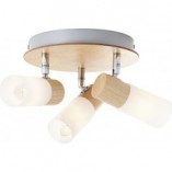 Lampa sufitowa Babsan III | Jasne drewno, 3 źródła światła - Brilliant
