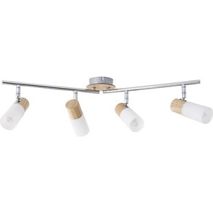 Lampa sufitowa Babsan IV - drewno jasne/biały | Brilliant