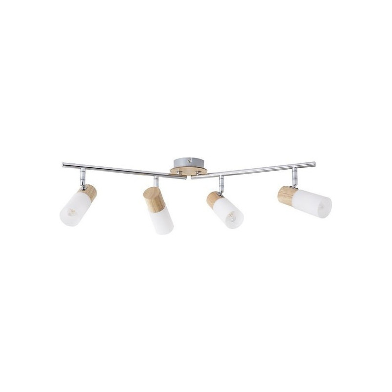 Lampa sufitowa Babsan IV - drewno jasne/biały | Brilliant