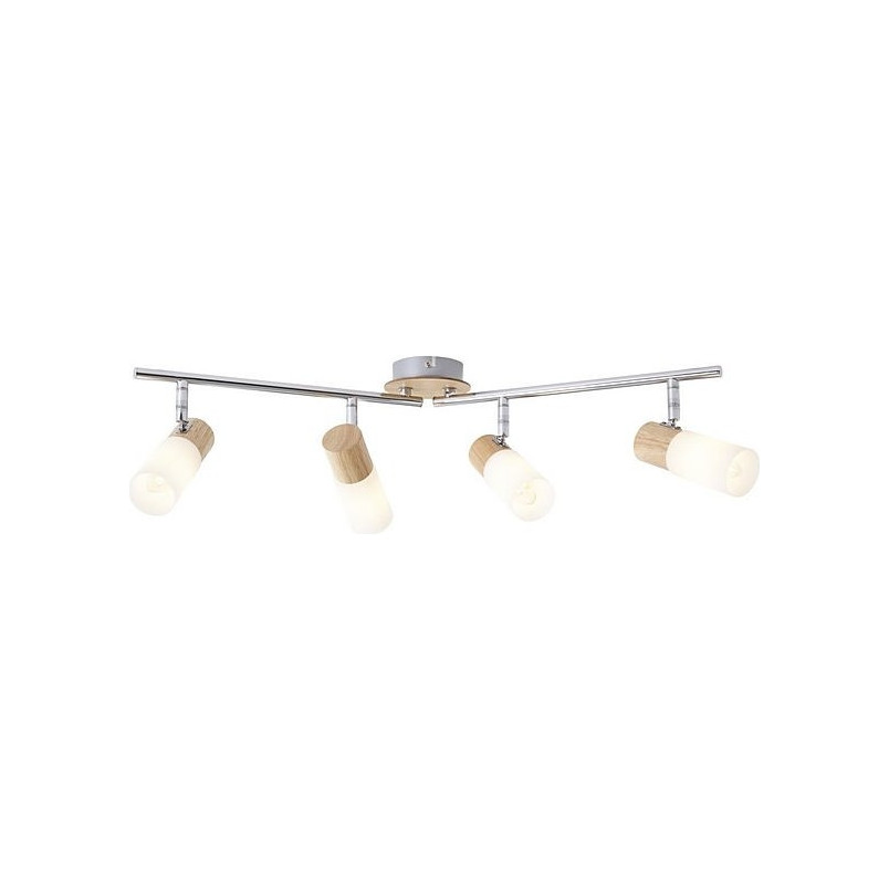 Lampa sufitowa Babsan IV - drewno jasne/biały | Brilliant