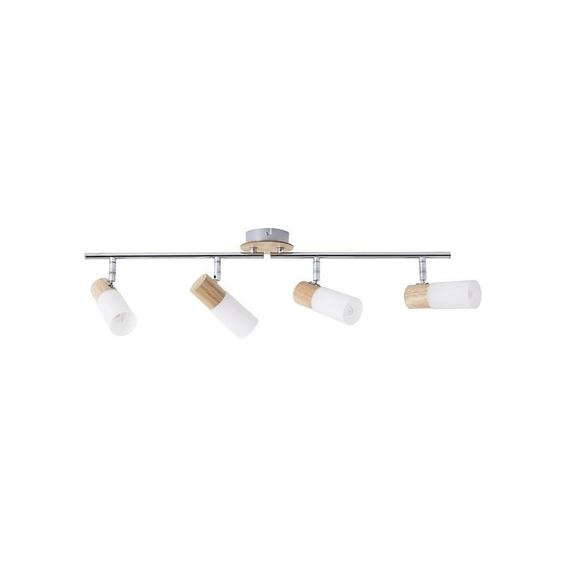 Lampa sufitowa Babsan IV - drewno jasne/biały | Brilliant