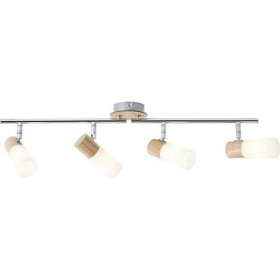 Lampa sufitowa Babsan IV - drewno jasne/biały | Brilliant