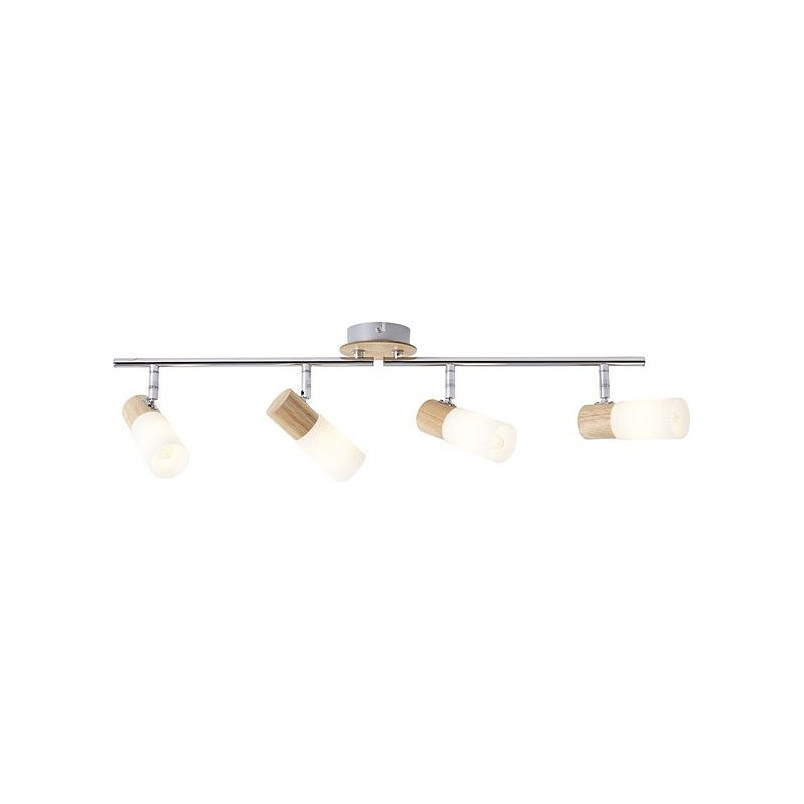 Lampa sufitowa Babsan IV - drewno jasne/biały | Brilliant