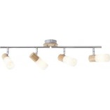 Lampa sufitowa Babsan IV - drewno jasne/biały | Brilliant