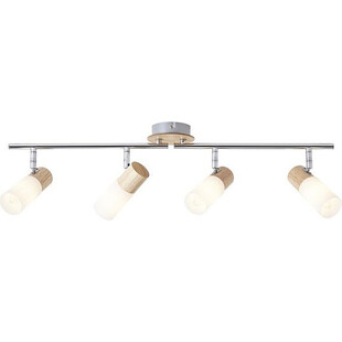 Lampa sufitowa Babsan IV - drewno jasne/biały | Brilliant