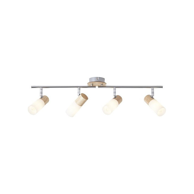 Lampa sufitowa Babsan IV - drewno jasne/biały | Brilliant
